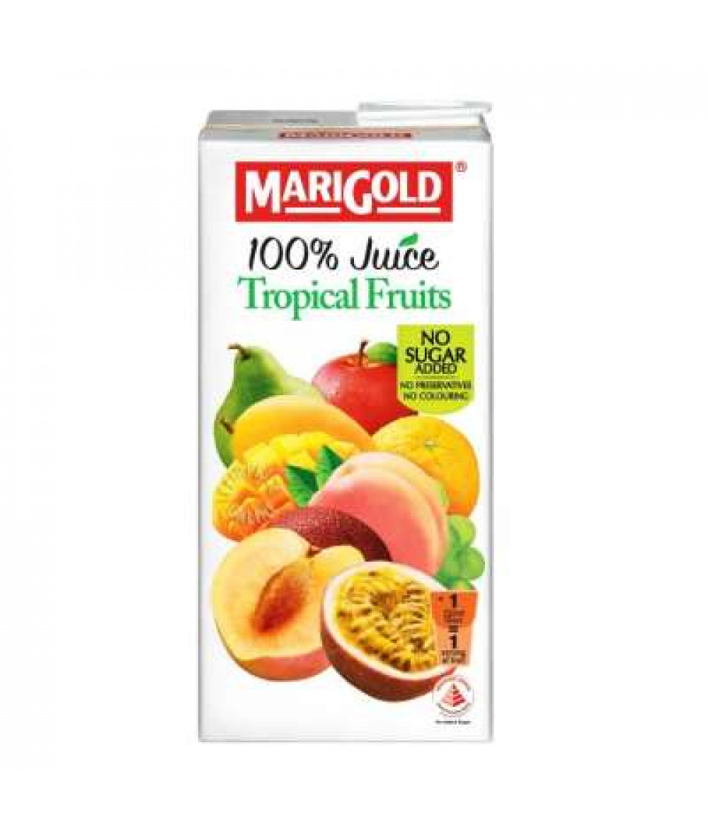 MARIGOLD 100% JUICE MIXED TROPICAL FRUITS 1L