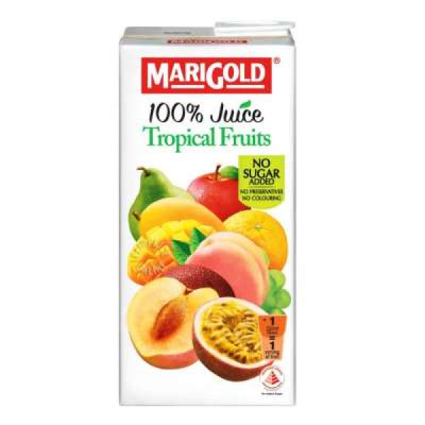 MARIGOLD 100% JUICE MIXED TROPICAL FRUITS 1L