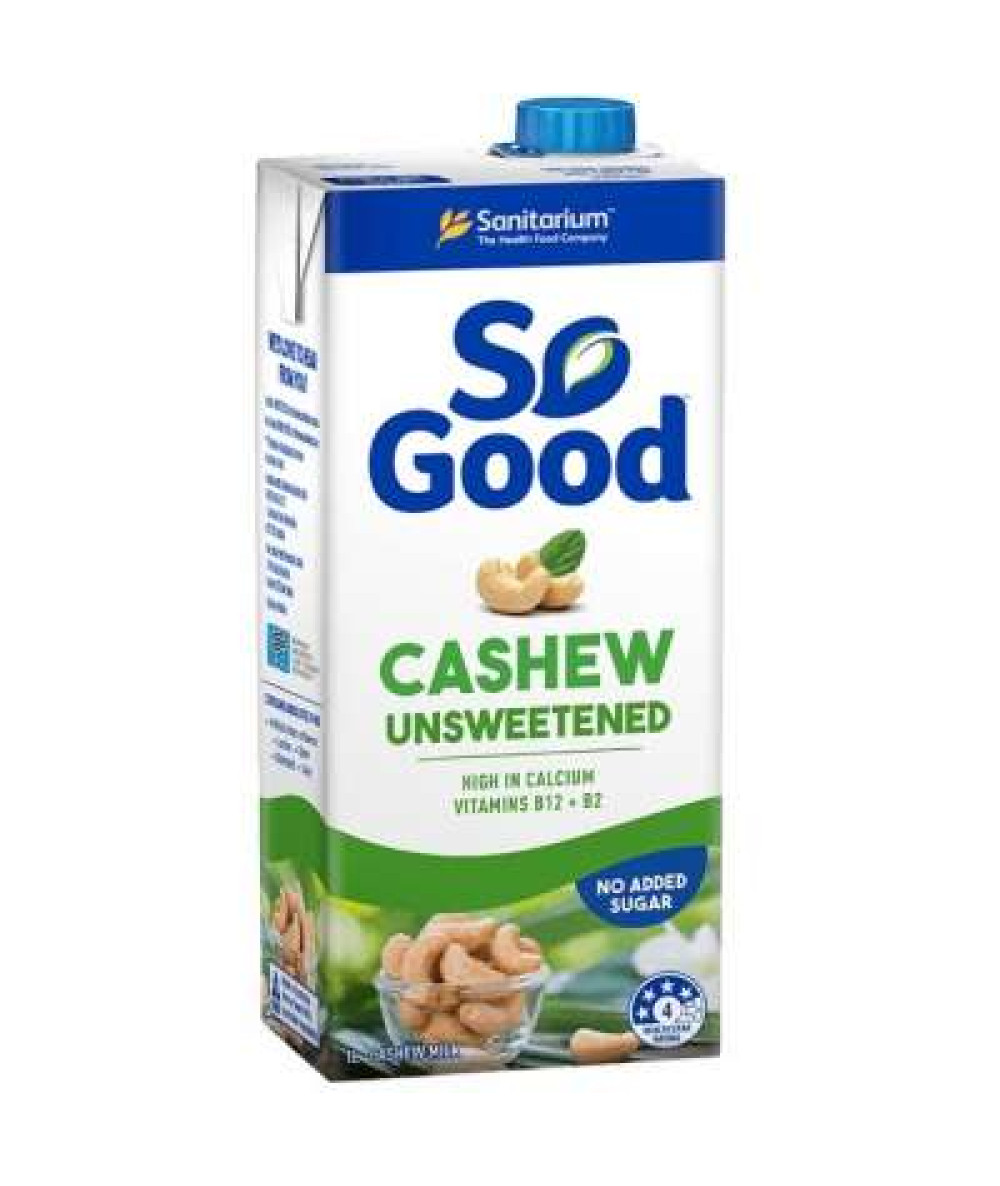 SANITARIUM SO GOOD CASHEW UNSWEETENED MILK 1L