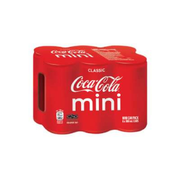 COKE CLASSIC MINI CAN 180MLX6