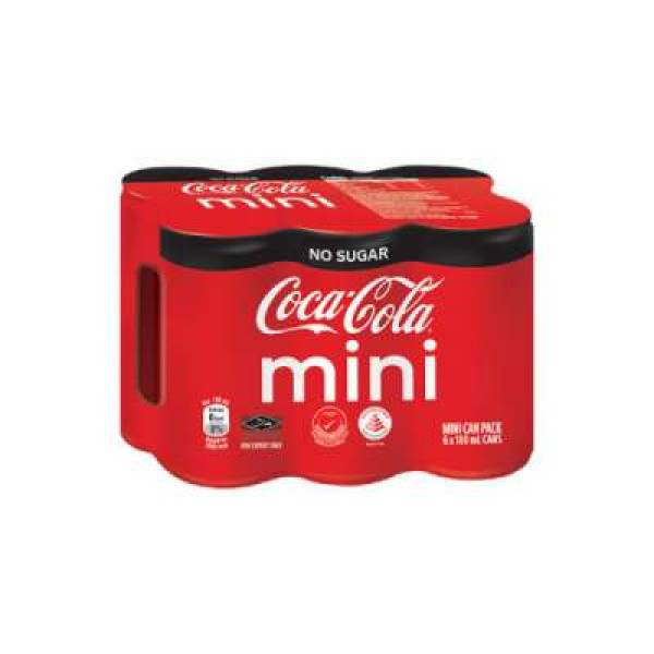 COKE NO SUGAR MINI CAN 180MLX6