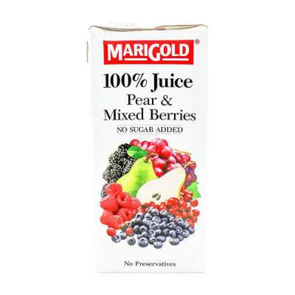 MARIGOLD 100% JUICE PEARS & MIXED BERRIES 1L