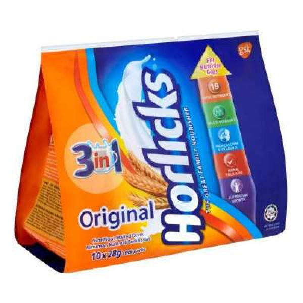 HORLICKS 3IN1 ORIGINAL MALT DRINK 10X28G