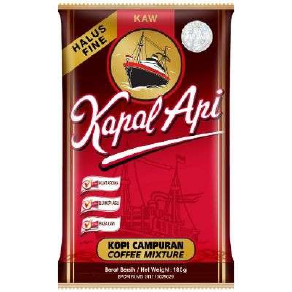 KAPAL API KOPI SERBUK-HALUS 180G