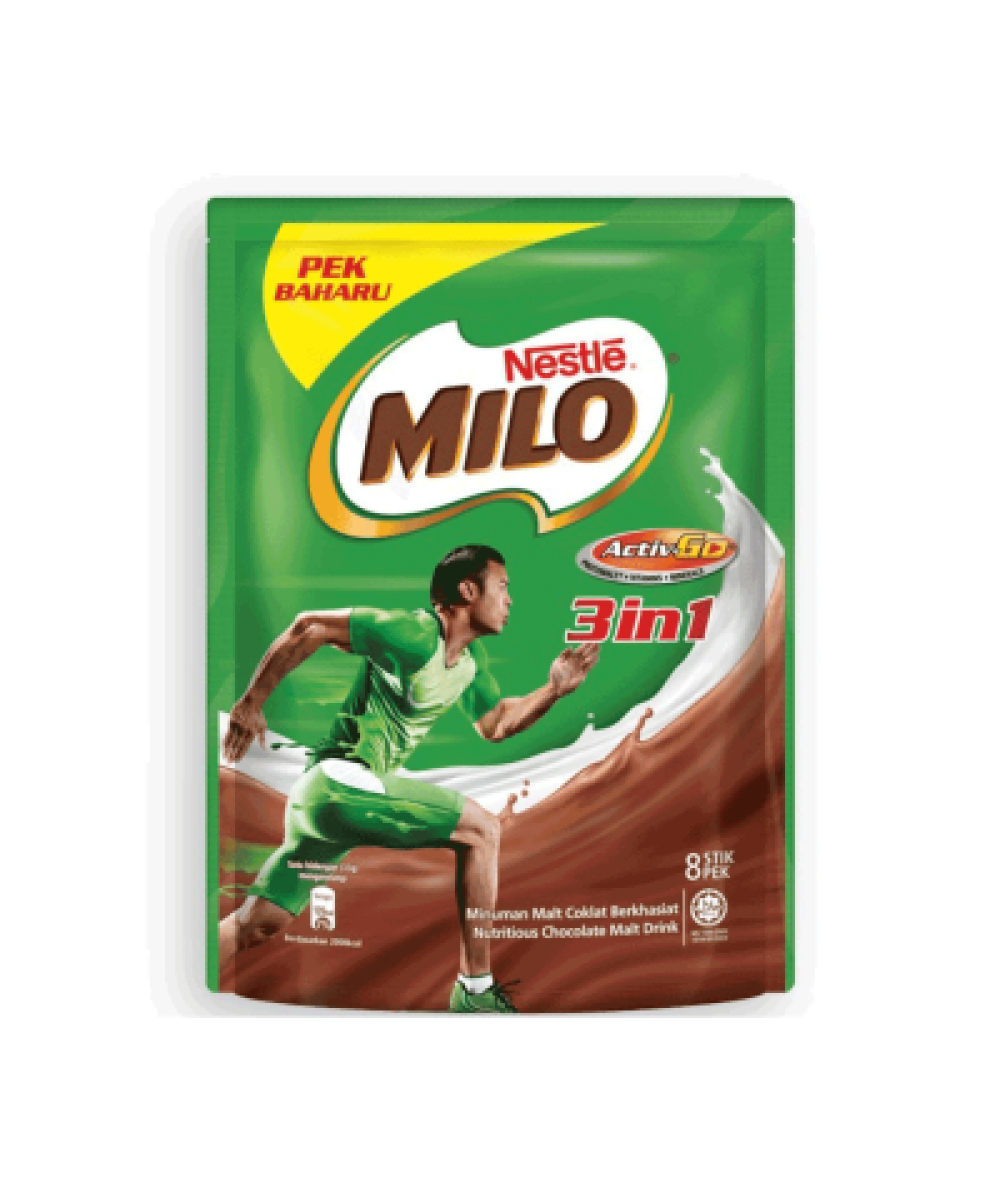 MILO 3IN1 ACTIV-GO CHOC MALT DRINK 33GX18 (NR)