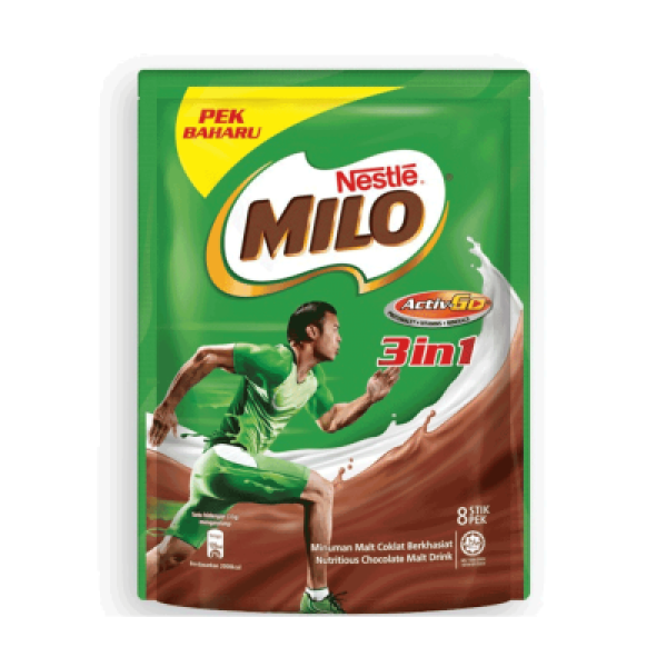 MILO 3IN1 ACTIV-GO CHOC MALT DRINK 33GX18 (NR)