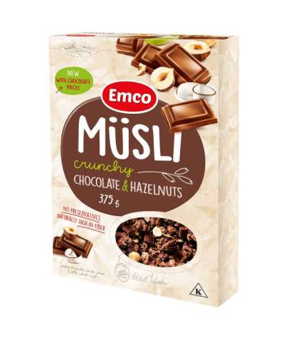 EMCO CRUNCHY MUESLI CHOCOLATE BOX  375GM