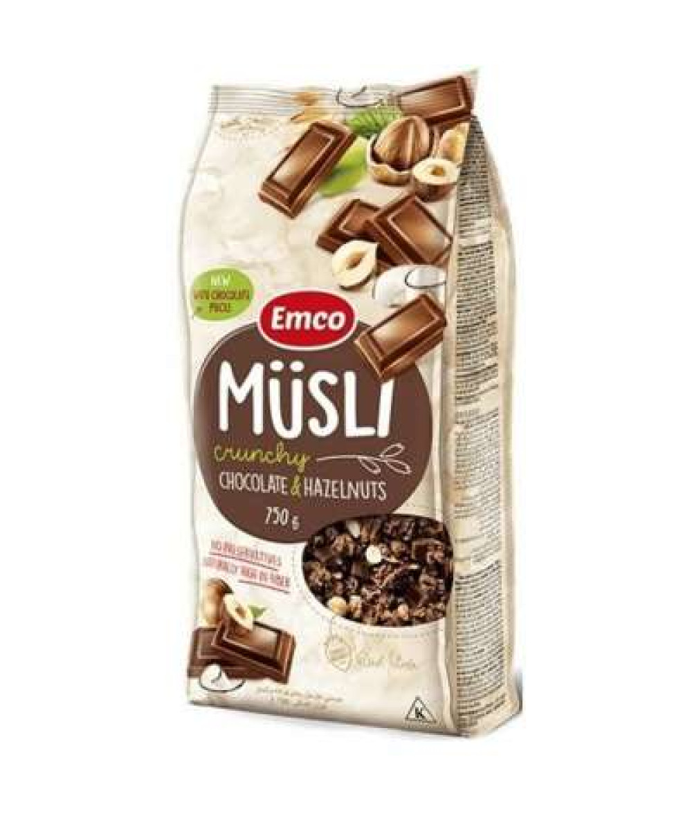 EMCO CRUNCHY MUESLI CHOCOLATE 750GM