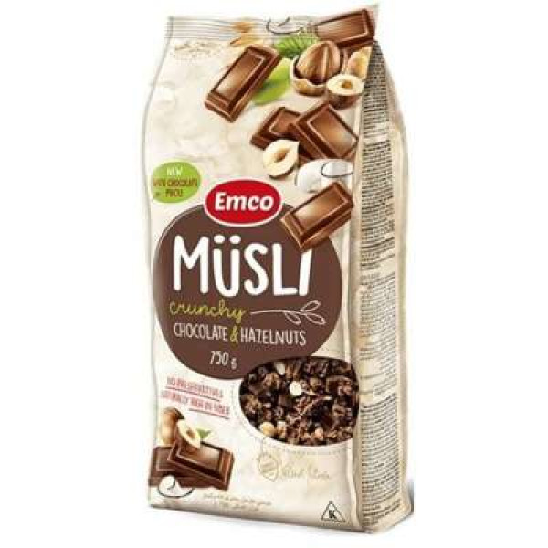 EMCO CRUNCHY MUESLI CHOCOLATE 750GM