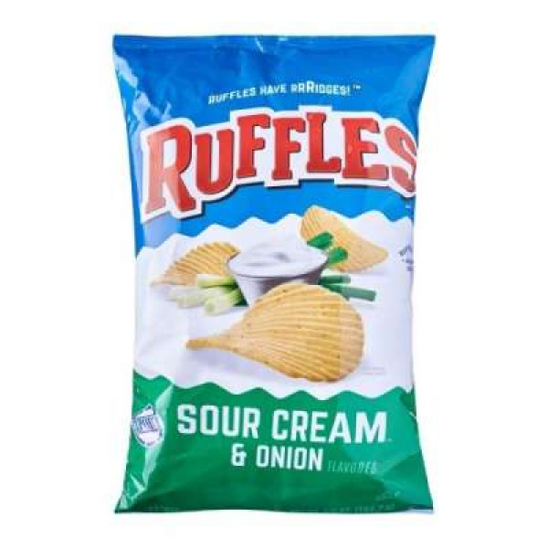 RUFFLES POTATO CHIPS CHEDDAR & SOUR CREAM 180G