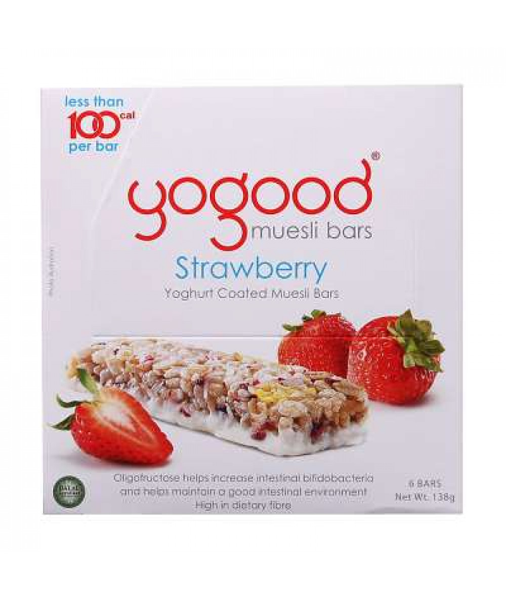 YOGOOD STRAWBERRY YOGHURT MUESLI BAR 138G