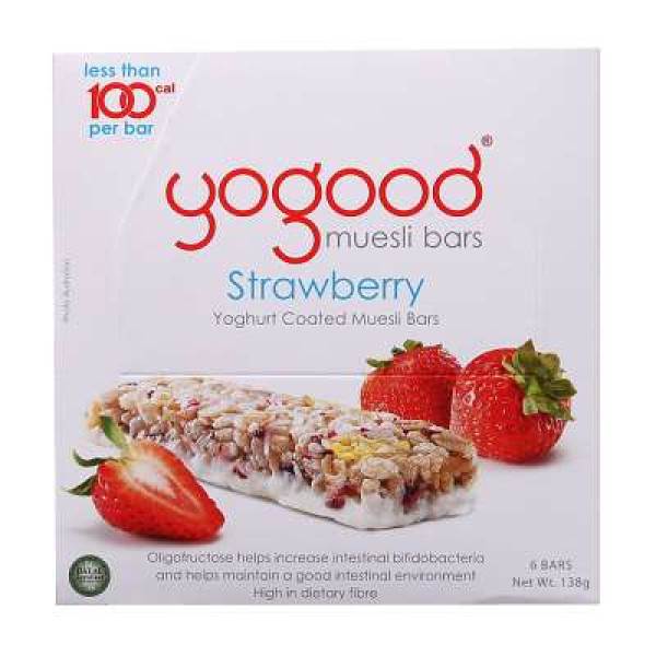 YOGOOD STRAWBERRY YOGHURT MUESLI BAR 138G