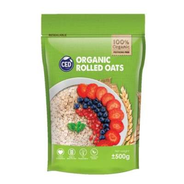 CED ORGANIC ROLLED OATS 450G