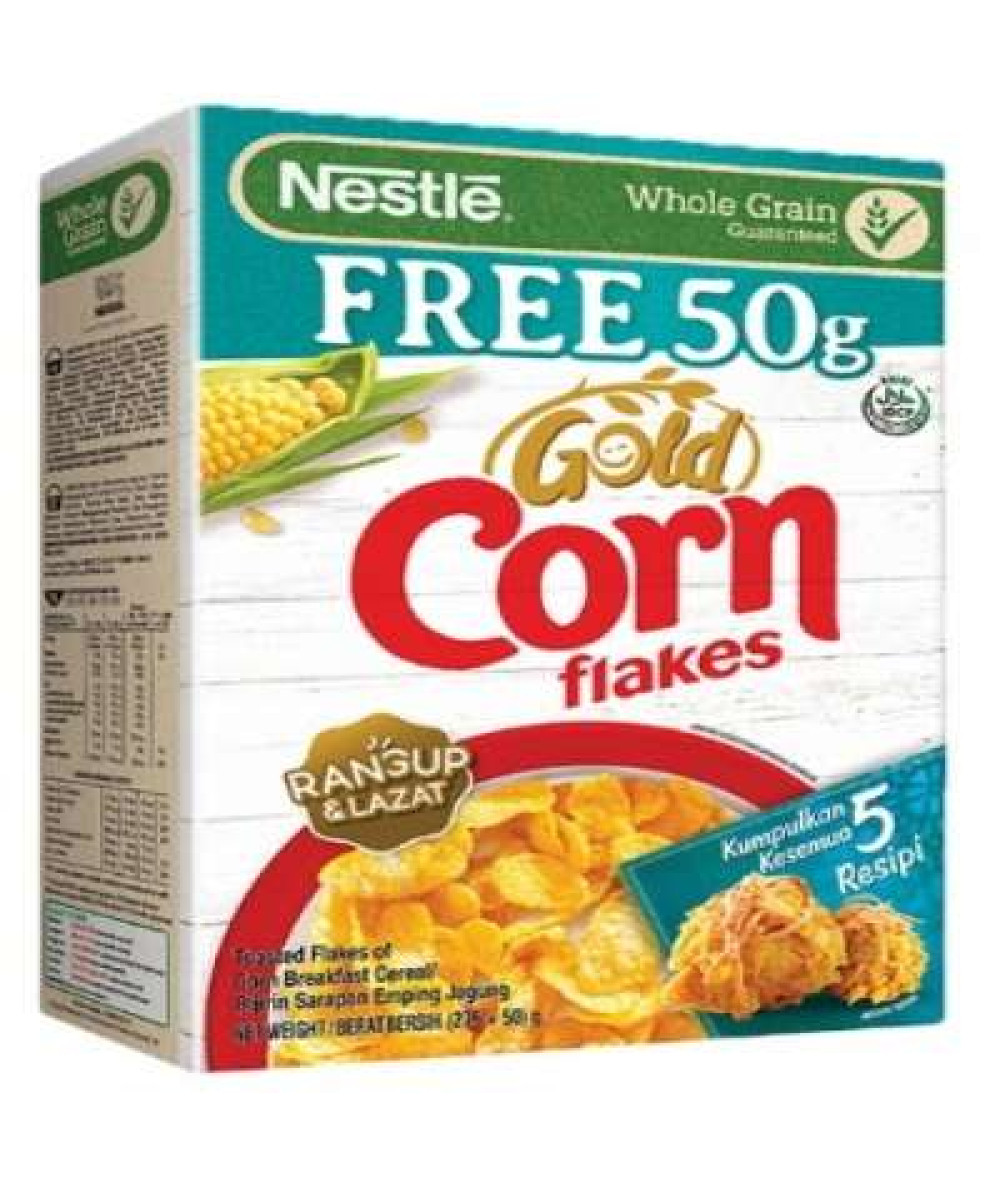 NESTLE GOLD CORN FLAKES CEREAL 275G+50G