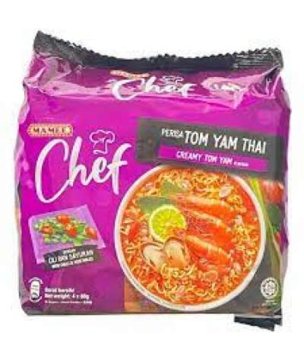 MAMEE CHEF INST NOODLES CREAMY TOMYAM 80GX4