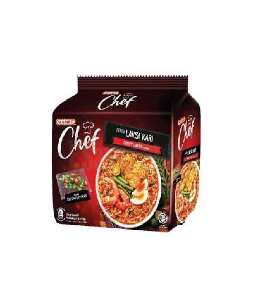 MAMEE CHEF INST NOODLES CURRY LAKSA 80GX4