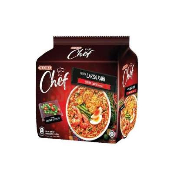 MAMEE CHEF INST NOODLES CURRY LAKSA 80GX4