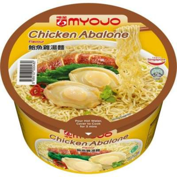 MYOJO INST NOODLE BOWL CHICKEN ABALONE 80G