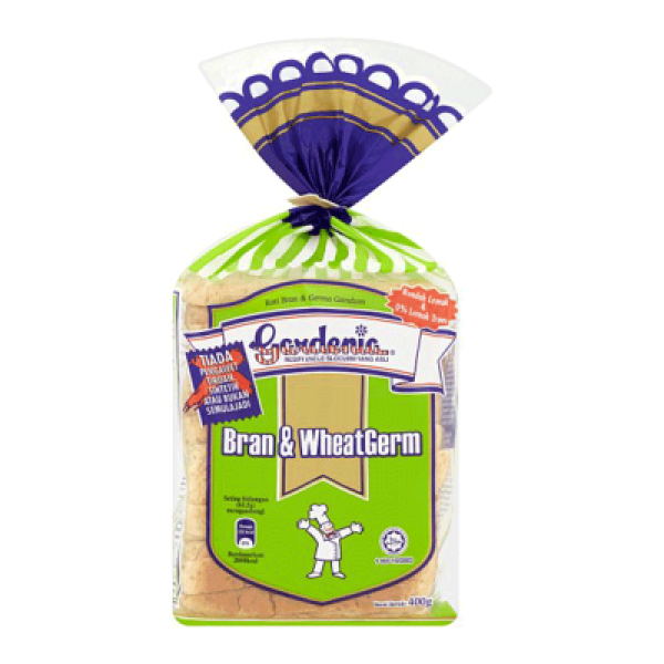 GARDENIA BRAN&WHEATGERM BREAD 400G