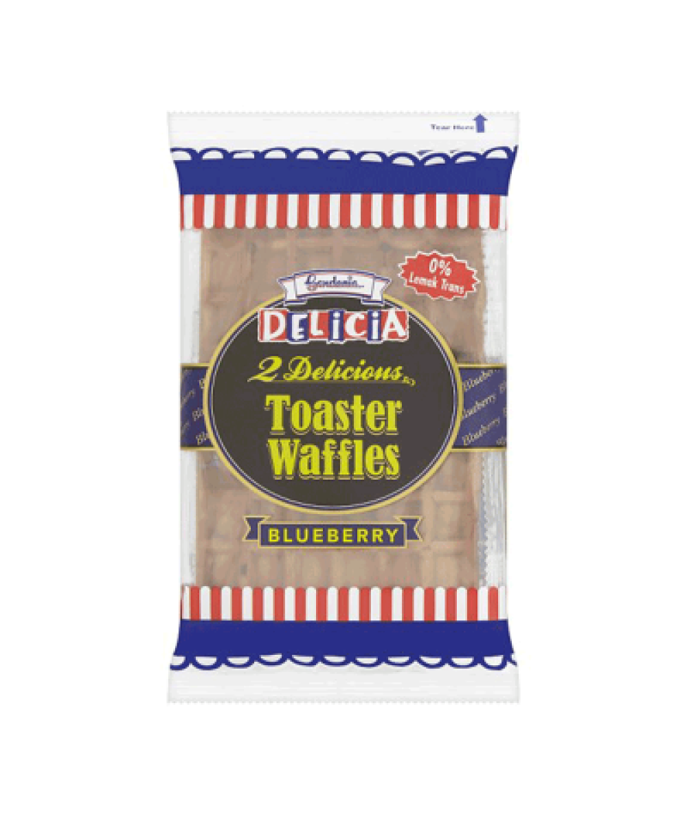 GARDENIA DELICIA TOASTER WAFFLES BLUEBERRY 42G