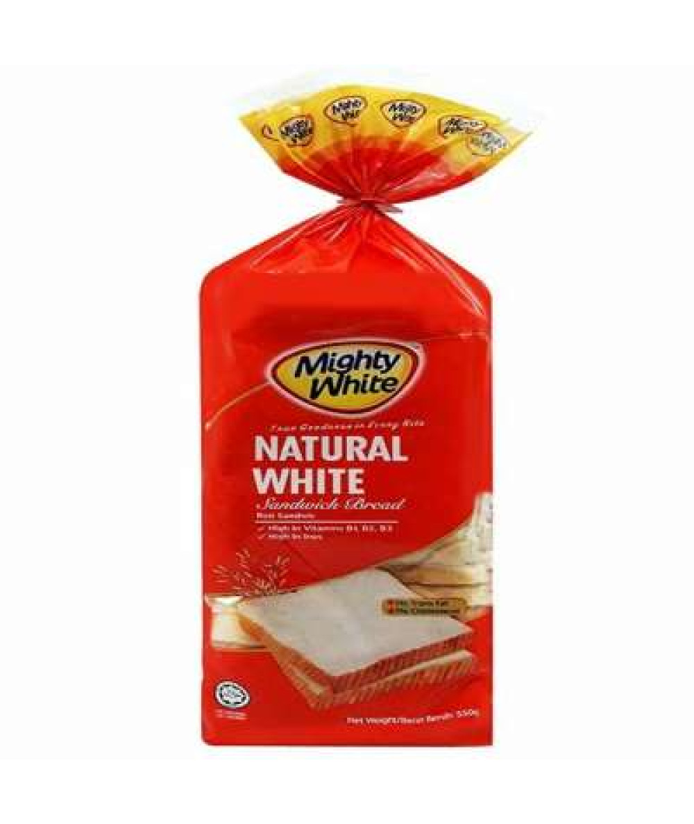 MIGHTY WHITE LONG SANDWICH BREAD 550G