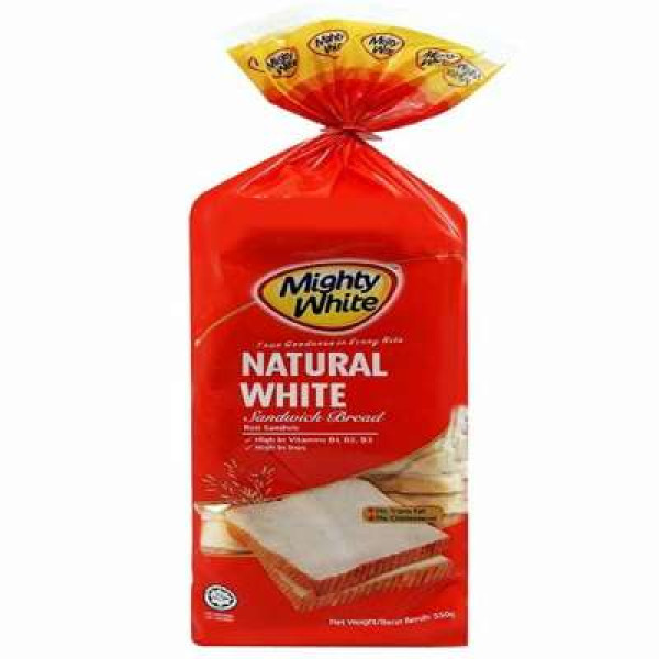 MIGHTY WHITE LONG SANDWICH BREAD 550G