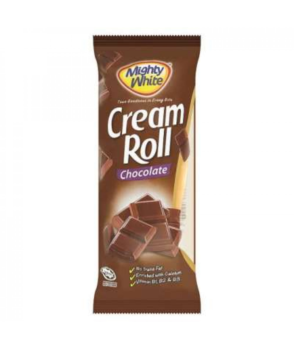 MIGHTY WHITE CHOCOLATE CREAM ROLL 50G