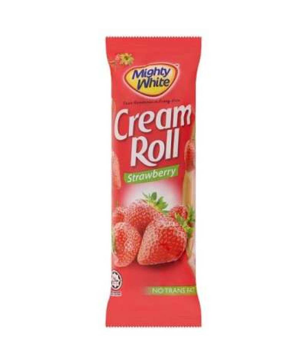 MIGHTY WHITE STRAWBERRY CREAM ROLL 50G