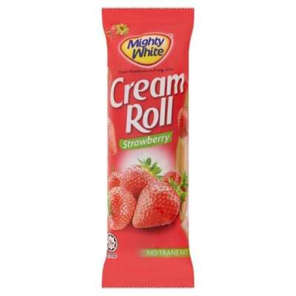 MIGHTY WHITE STRAWBERRY CREAM ROLL 50G