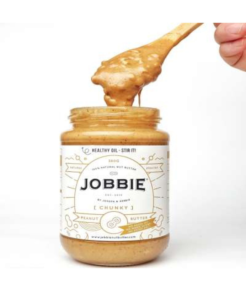 JOBBIE PURE PEANUT BUTTER CHUNKY 380G