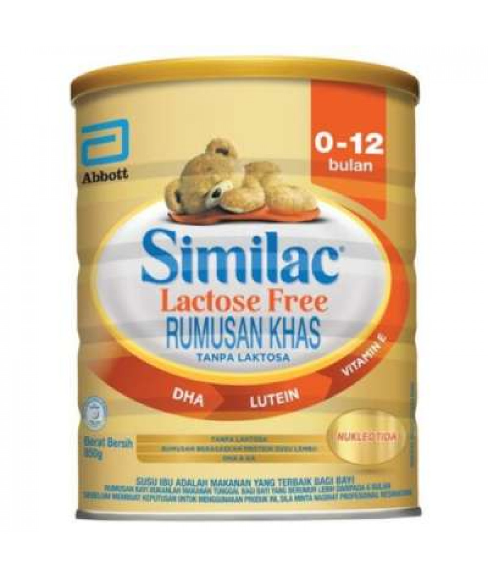 SIMILAC 0-12 MONTHS LACTOSE FREE MILK POWDER 850G