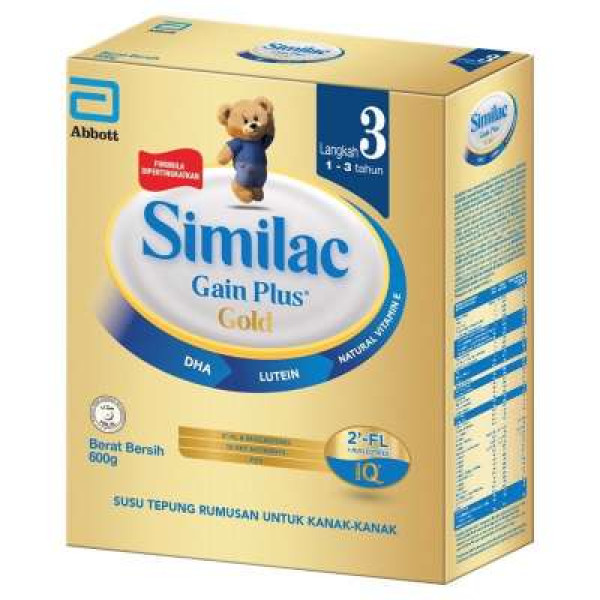 SIMILAC GOLD GAIN PLUS S3 (2FL-GL) BIB 600G