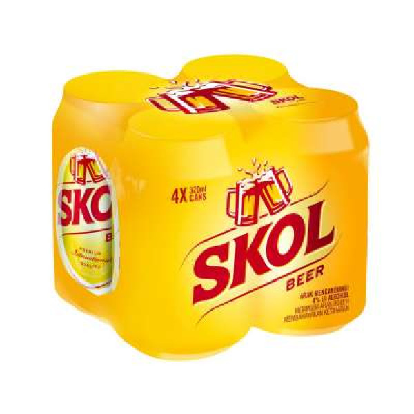 SKOL BEER CAN 320MLX4