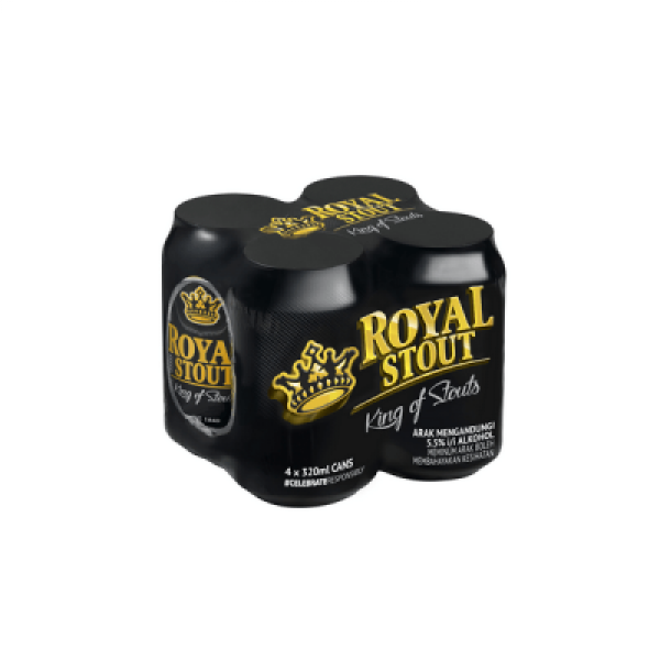 ROYAL STOUT CAN 320ML X 4