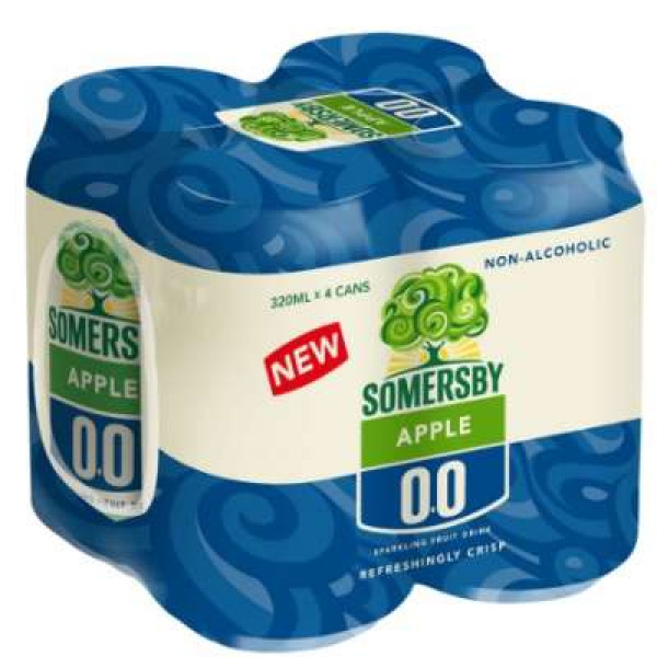 SOMERSBY APPLE 0.0 CAN 320ML X4