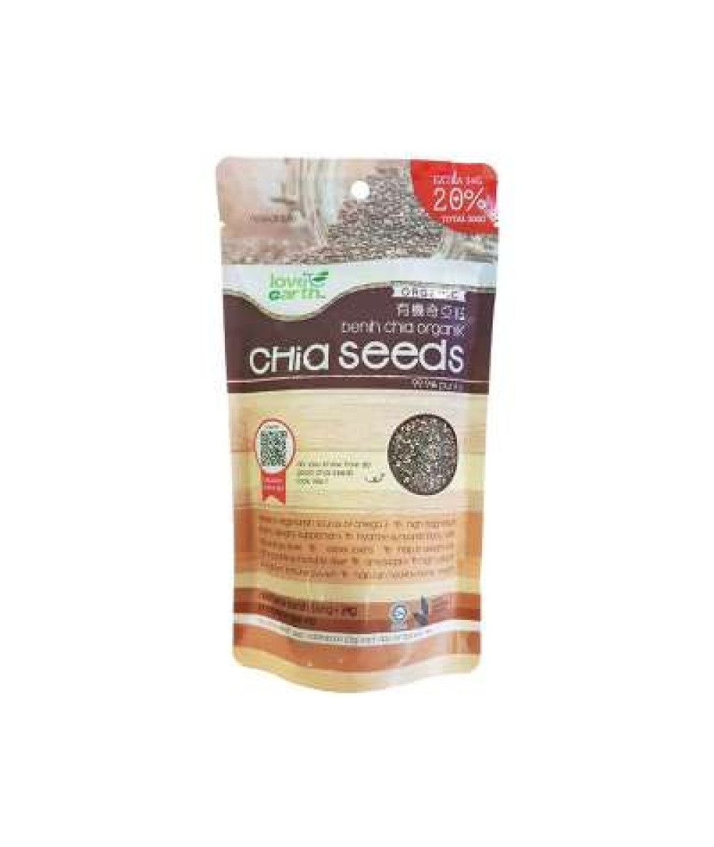 LOVE EARTH ORGANIC CHIA SEEDS 168G