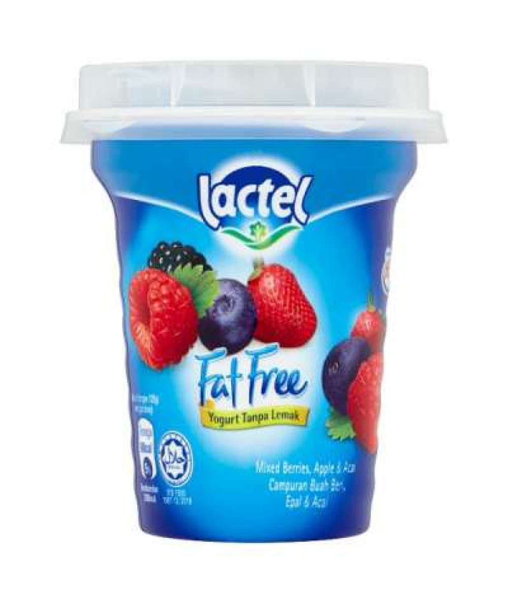 LACTEL FATFREE YGT MIXED BERRY-130G