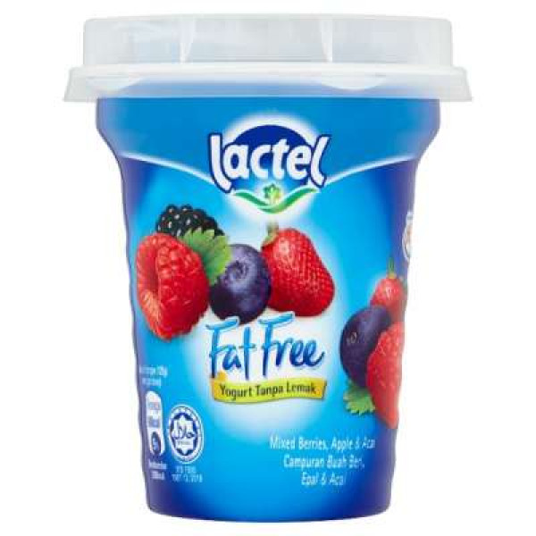 LACTEL FATFREE YGT MIXED BERRY-130G