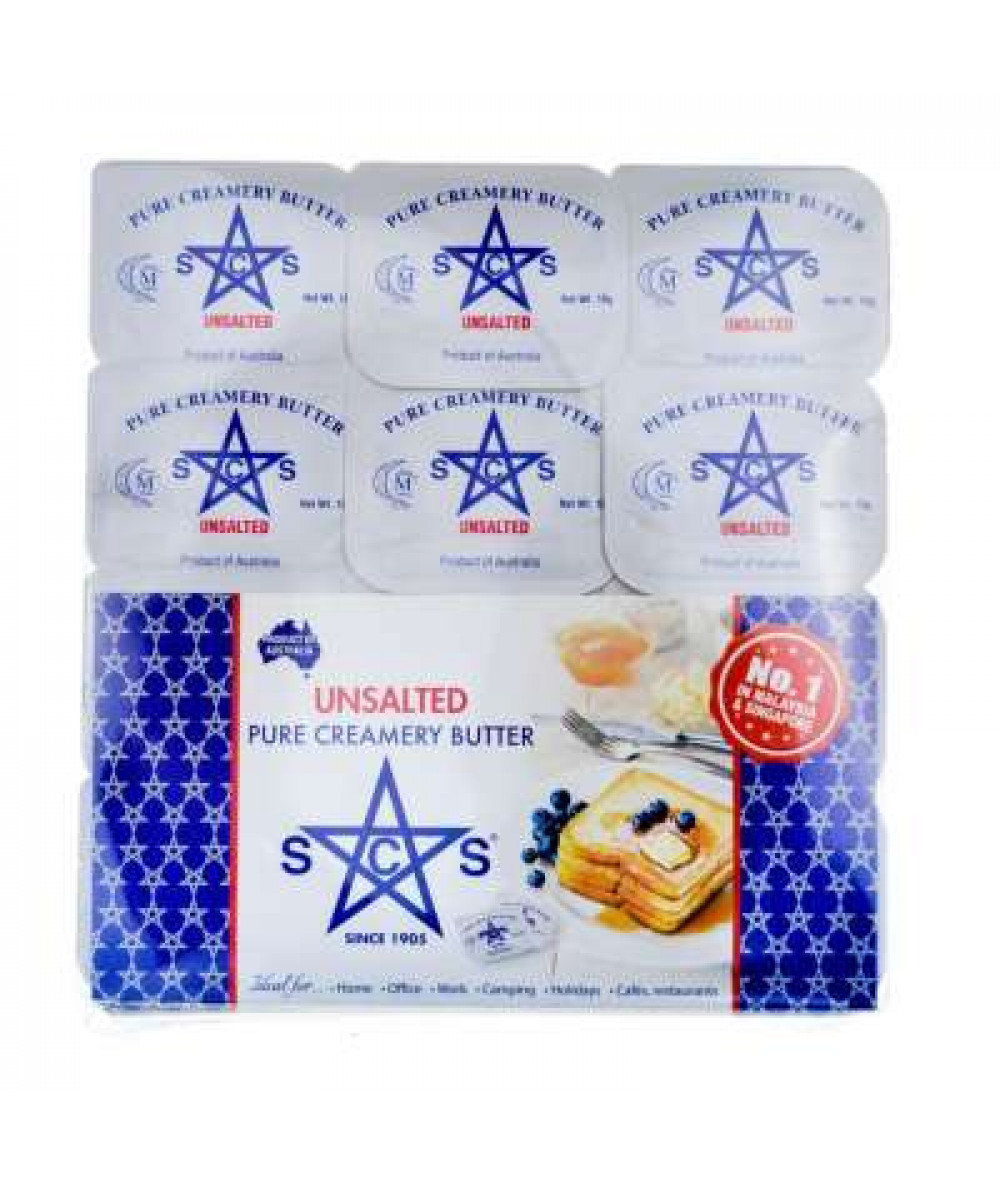 SCS PORTION BUTTER SALTED 10G X12 