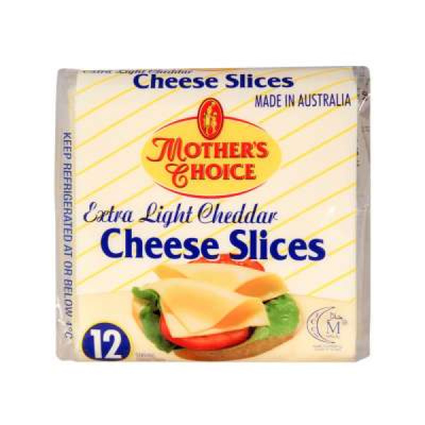 MOTHER'S CHOICE LIGHT CHEDDAR CHEESE SLICES 200G 