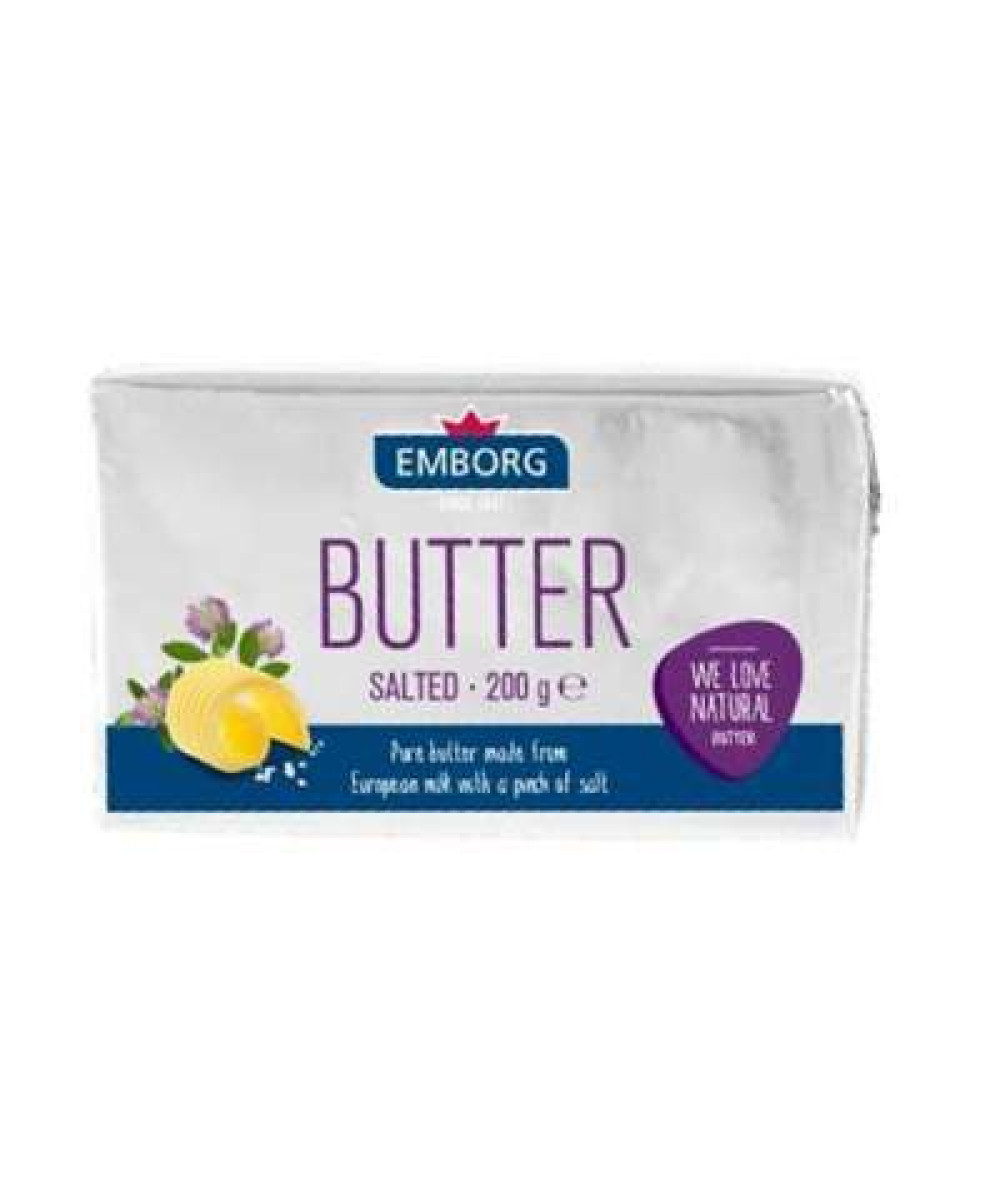 EMBORG BUTTER SALTED 200GM 