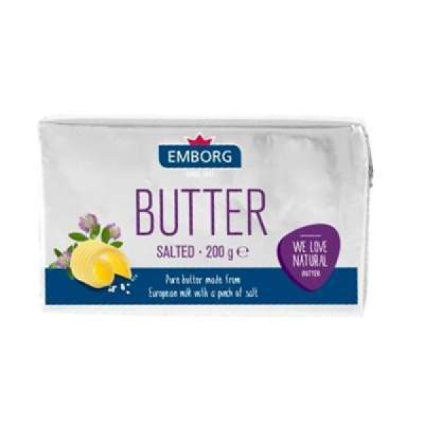 EMBORG BUTTER SALTED 200GM 