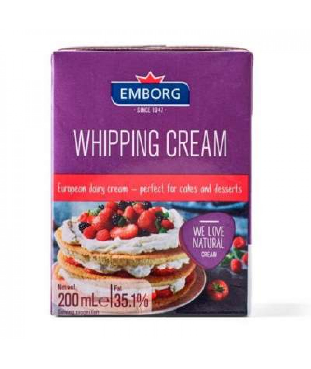 EMBORG UHT WHIPPING CREAM 200ML 