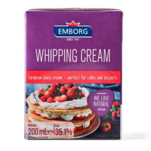 EMBORG UHT WHIPPING CREAM 200ML 