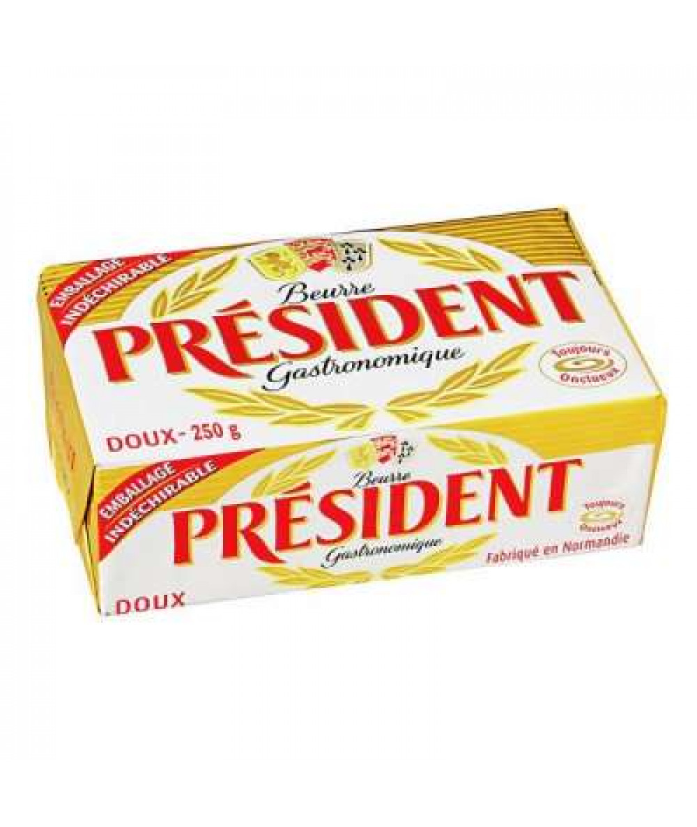 PRESIDENT UNSALTED BUTTER - RECTANGULAR 200G