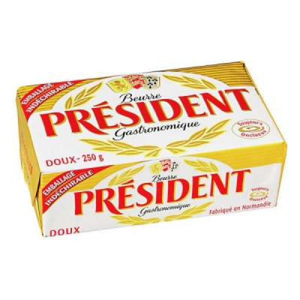 PRESIDENT UNSALTED BUTTER - RECTANGULAR 200G