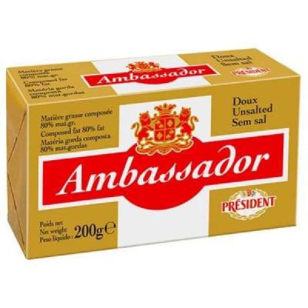 AMBASSADOR DAIRY SPREAD UNSALTED BUTTER 200G