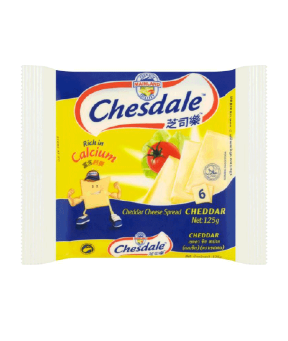 CHESDALE CHEESE 6S 125GM