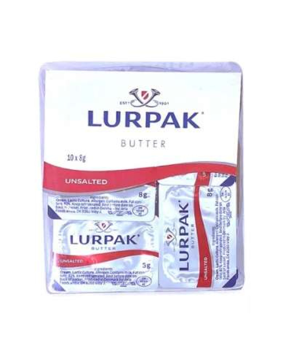 LURPAK BUTTER UNSALTED IN CUP (10X8G) 