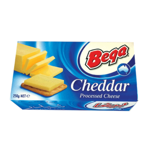 BEGA PROCESSED CHEDDAR BLOCK 250GM 